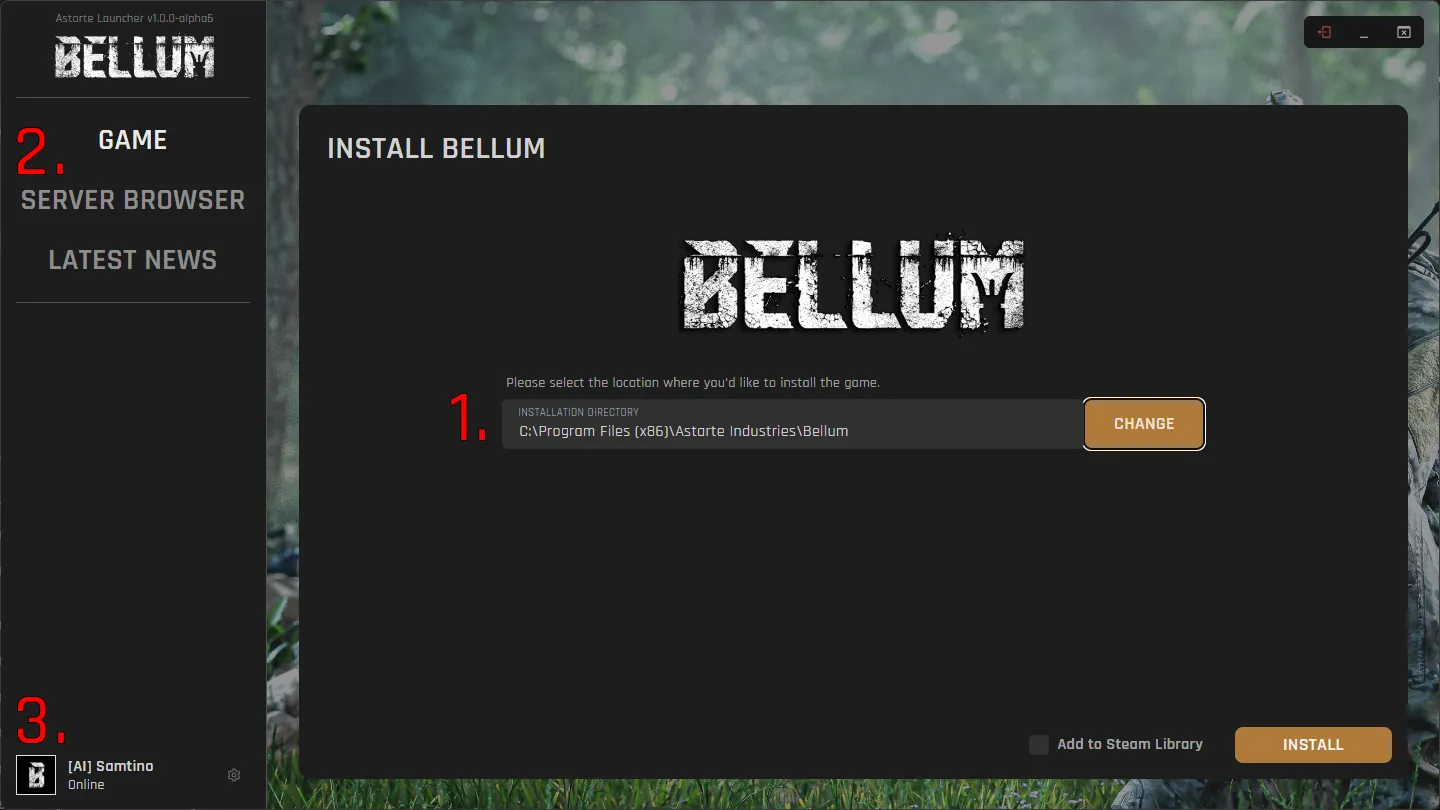 Install Bellum